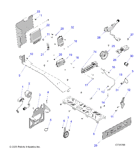 ELECTRICAL, WIRE HARNESS, COMPONENTS AND LICENSE PLATE - R24E3GC4FD/SC4CD/ED/SC4FD (C730411)