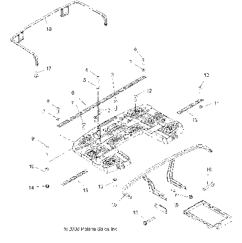BODY, REAR RACK ASM. - A08MN76AF/AL/AQ/AR/AS/AT/AX (49ATVRACKMTG08SP800EFI)