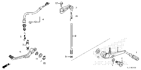 BRAKE PEDAL@CHANGE PEDAL
