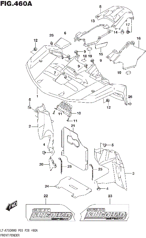 FRONT FENDER (LT-A750XM0 P03)