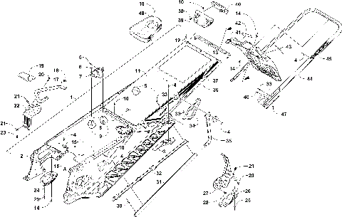 TUNNEL, REAR BUMPER, AND SNOWFLAP ASSEMBLY [103528]
