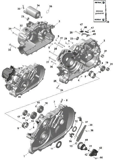 01- ROTAX - Crankcase