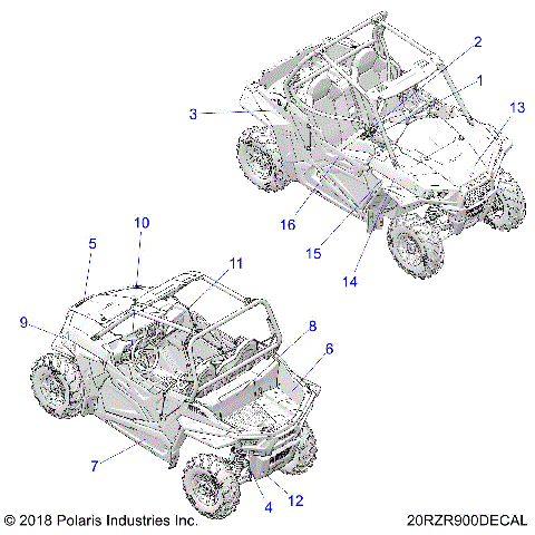 BODY, DECALS - Z20A5K87BG (20RZR900DECAL)