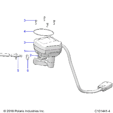 STEERING, CONTROLS, THROTTLE ASM. and CABLE - A19SXA85B1/B4/SXE85BC/B9/ZBJ (C101441-4)