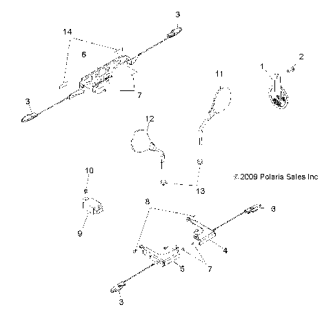 ELECTRICAL, TURN SIGNALS, HORN, MIRRORS and LICENSE PLATE HOLDER - A13EA32FA (49ATVTURNSIG10BOSSI)