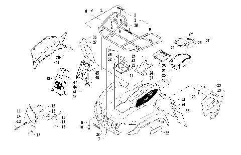 FRONT RACK, BODY PANEL, AND HEADLIGHT ASSEMBLIES [90617]