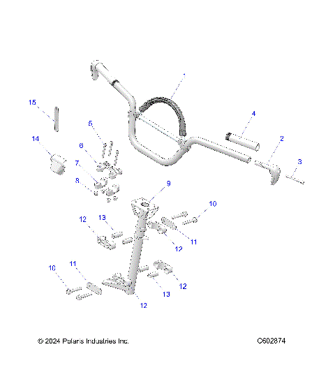 STEERING, HANDLEBAR MOUNTING - S25TFB8RS/8REA (C602874)