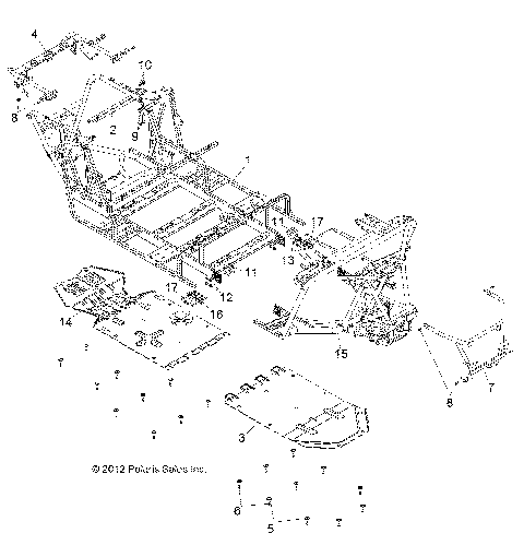 CHASSIS, MAIN FRAME and SKID PLATE - R13XT9EAL (49RGRFRAME13JAGX)