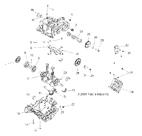 ENGINE, CRANKCASE and CRANKSHAFT - R10VH76AB/AO/AQ/AW (49RGRCRANKCASE10RZRS)