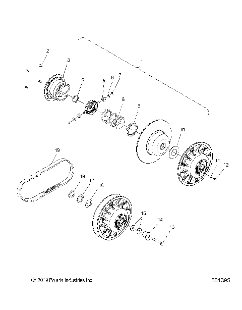 DRIVE TRAIN, CLUTCH, SECONDARY - S24MDX6DSA/6DEA (49SNOWDRIVENCLUTCH15600R)