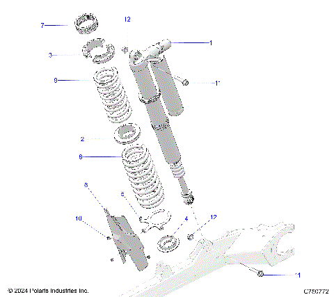 SUSPENSION, REAR SHOCK AND MOUNTING - Z25XPD92A/92B (C750771)