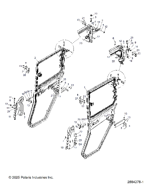 BODY, DOOR, REAR, POLY CLEAR MOUNTING - (2884278-1)