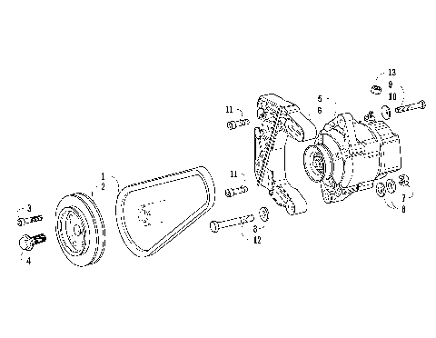 EXTERNAL ALTERNATOR AND DRIVE PULLEY ASSEMBLIES [96015]