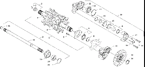 DRIVE TRAIN SHAFTS AND BRAKE ASSEMBLIES [107471]