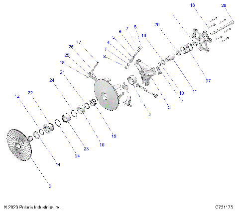 DRIVE TRAIN, PRIMARY CLUTCH - R25RRED4JA (C731175)