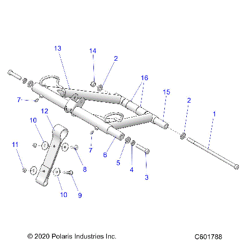 SUSPENSION, TORQUE ARM, FRONT - S22CBA5TSL (C601788)