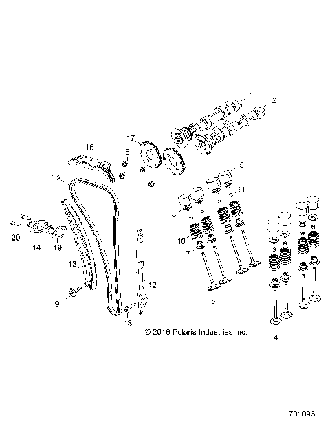 ENGINE, VALVES and CAMSHAFTS - Z18VBA87B2/E87BK/BU/LK/BR (701096)