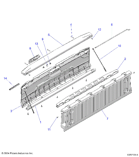 BODY, BOX, TAILGATE - D25E3CC2B4/UC2B4 (C0707372-3)