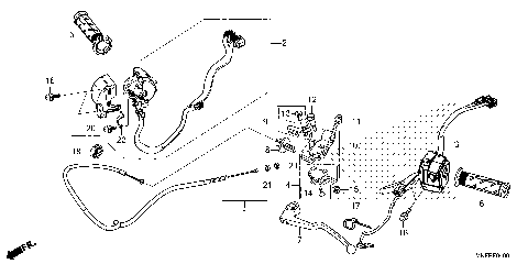 HANDLE LEVER@SWITCH@CABLE