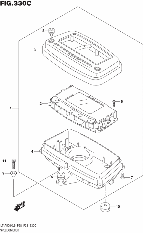 SPEEDOMETER (LT-A500XZL6 P33)