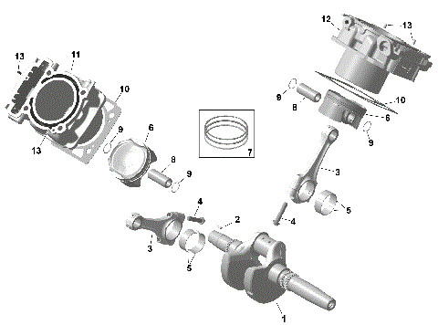 01- ROTAX - Crankshaft, Pistons and Cylinder