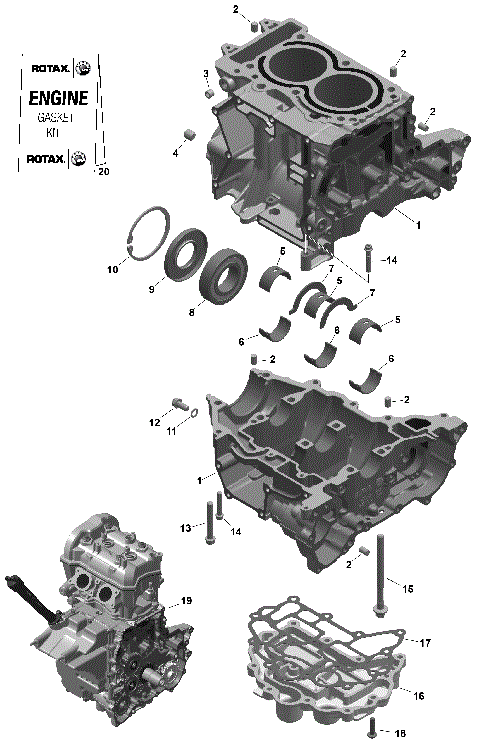 01- ROTAX - Crankcase