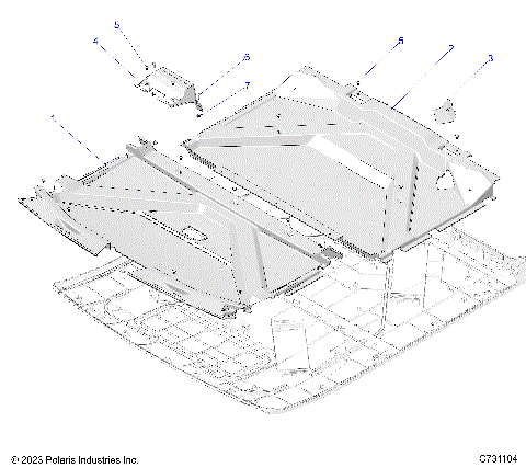 BODY, ROOF LINERS - R25X6W1RB9/BD/BM (C731104)