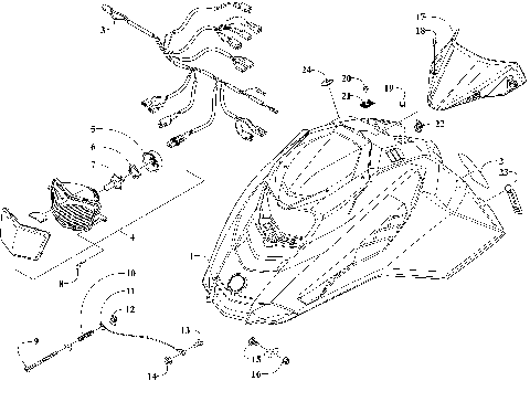Hood, Headlight and Windshield