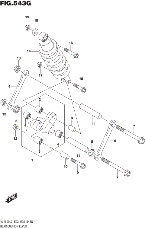 REAR CUSHION LEVER (VL1500TL7 E33)