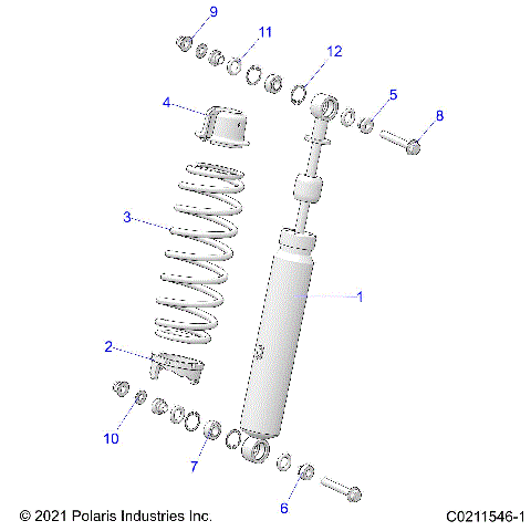SUSPENSION, SHOCK, FRONT - A24SLZ95AH (C0211546-1)