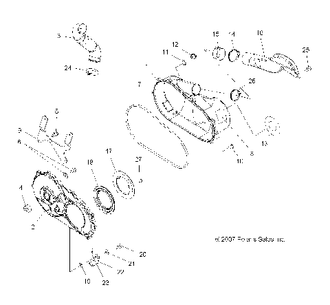 BODY, CLUTCH COVER - A09BG50FA (49ATVCLUTCHCVR08SCRAM)