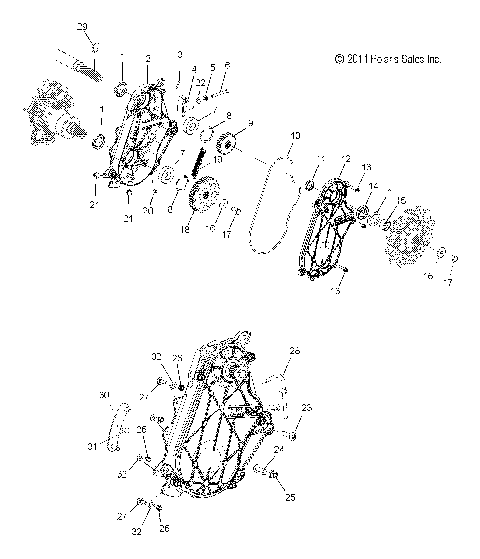 DRIVE TRAIN, CHAINCASE - S12CN8/CY8 ALL OPTIONS (49SNOWCHAINCASE12ASLT)