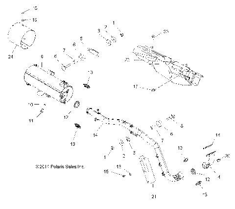 ENGINE, EXHAUST - A13MN50ET/EX (49ATVEXHAUST12SP500TR)