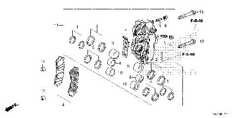 LEFT FRONT BRAKE CALIPER