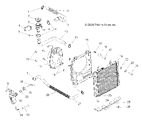 ENGINE, COOLING SYSTEM - A08CL50AA (49ATVCOOL086X6)