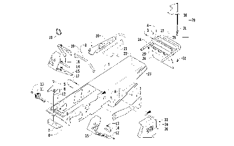 CHASSIS, FOOTREST, AND REAR BUMPER ASSEMBLY [96579]