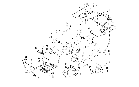 REAR BODY, RACK, AND TAILLIGHT ASSEMBLY [92865]