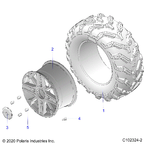 WHEELS, REAR - A24SXD95A9 (C102324-2)