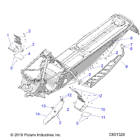 CHASSIS, CLUTCH GUARD/FOOTRESTS/RUNNING BOARDS - S21EDE8RS (C601326)