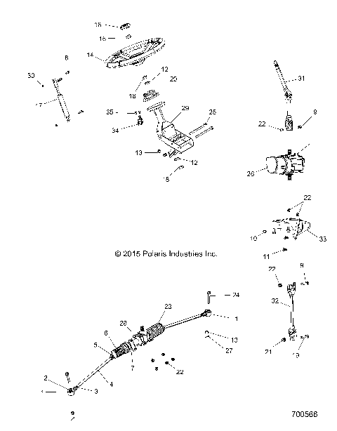 STEERING, STEERING ASM. - R16RTE87F1/U87FK (700566)