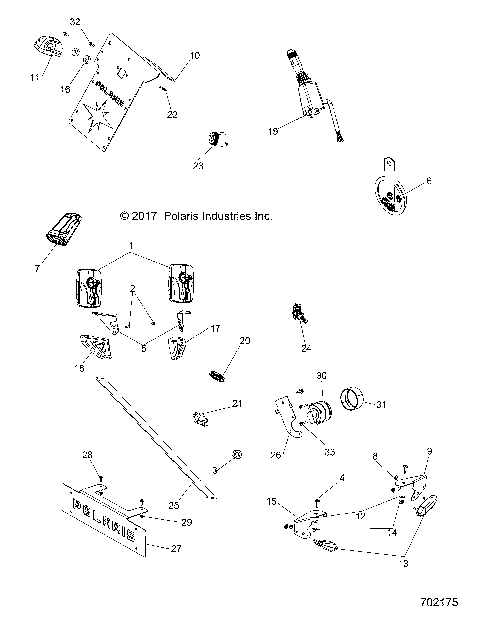 ELECTRICAL COMPONENETS, LICENSE PLATE AND MIRRORS - R19RGE99F2/FF/SC2/SFF/PCF/PFF (702175)