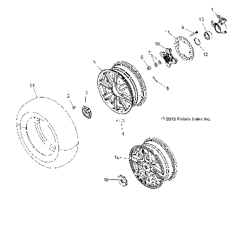 WHEELS, FRONT and HUB - A14DN8EAH/EAQ/EAR (49ATVWHEELFRT14SPTRG)