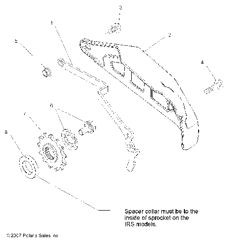 DRIVE TRAIN, FRONT SPROCKET GUARD - A08GP52AA (49ATVSPROCKET08OUT525)