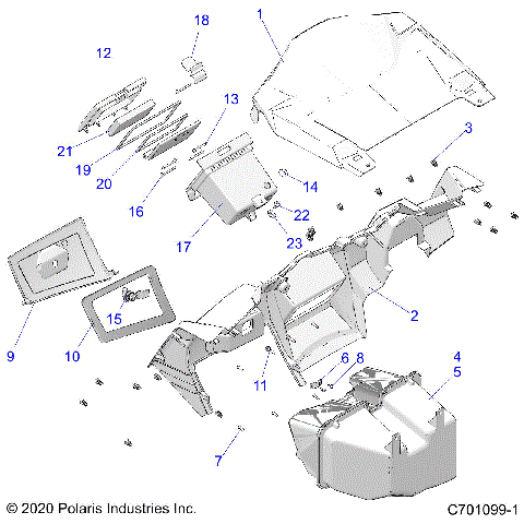BODY, DASH AND GLOVEBOX - Z20A5K87BG (C701099-1)