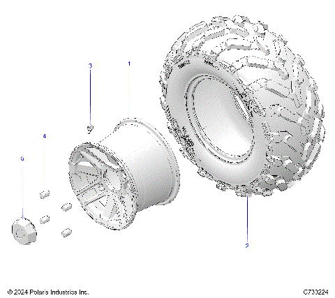 WHEELS, REAR - R14WH9EAM/EAMC/EAS/EASC (C733224)