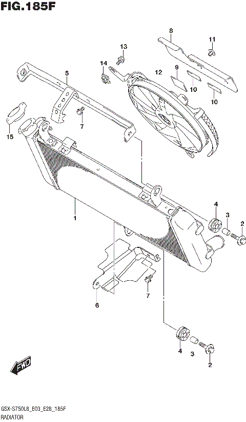 RADIATOR (GSX-S750AL8 E33)