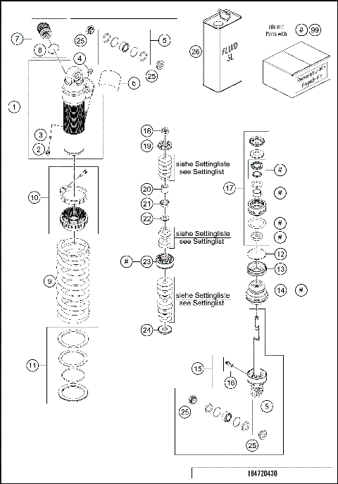 SHOCK ABSORBER DISASSEMBLED