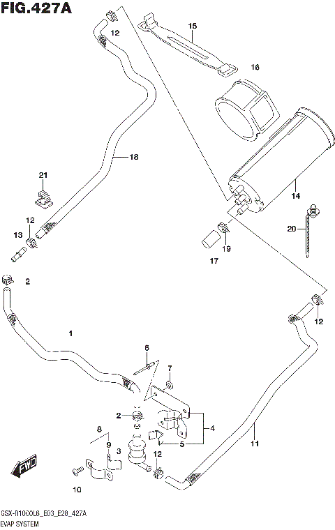 EVAP SYSTEM (GSX-R1000L6 E33)