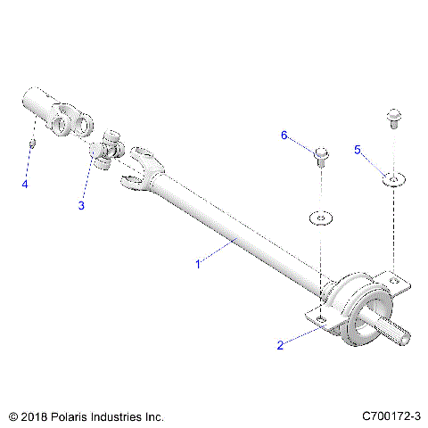 DRIVE TRAIN, MID PROP SHAFT - G21GMD99AJ/AZ/BJ/BZ (C700172-3)