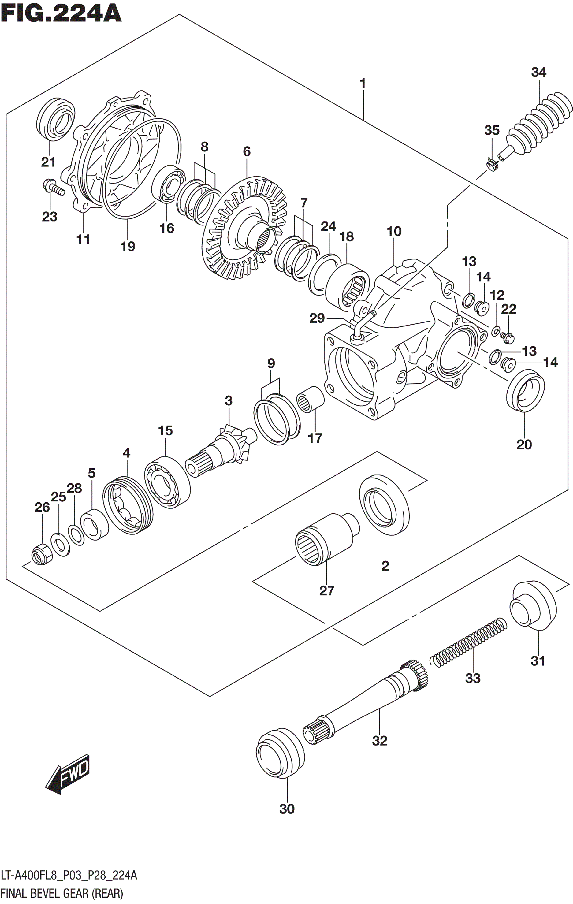 2018 Suzuki LT,A400F FINAL BEVEL GEAR (REAR) ATVs Parts